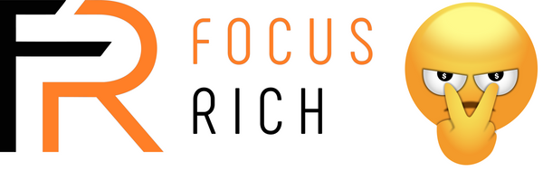 Focus Rich Clothing official brand logo banner showcasing luxury streetwear identity and iconic design in bold, high-contrast styling.